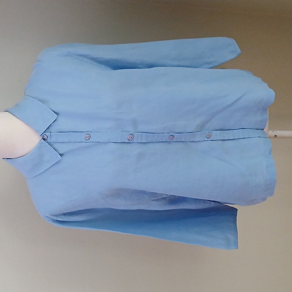 Relativity Linen Button Front Blouse - Picture 1 of 4